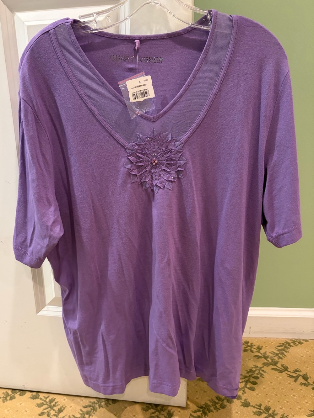 NWT Gerry Weber Purple Detailed Top